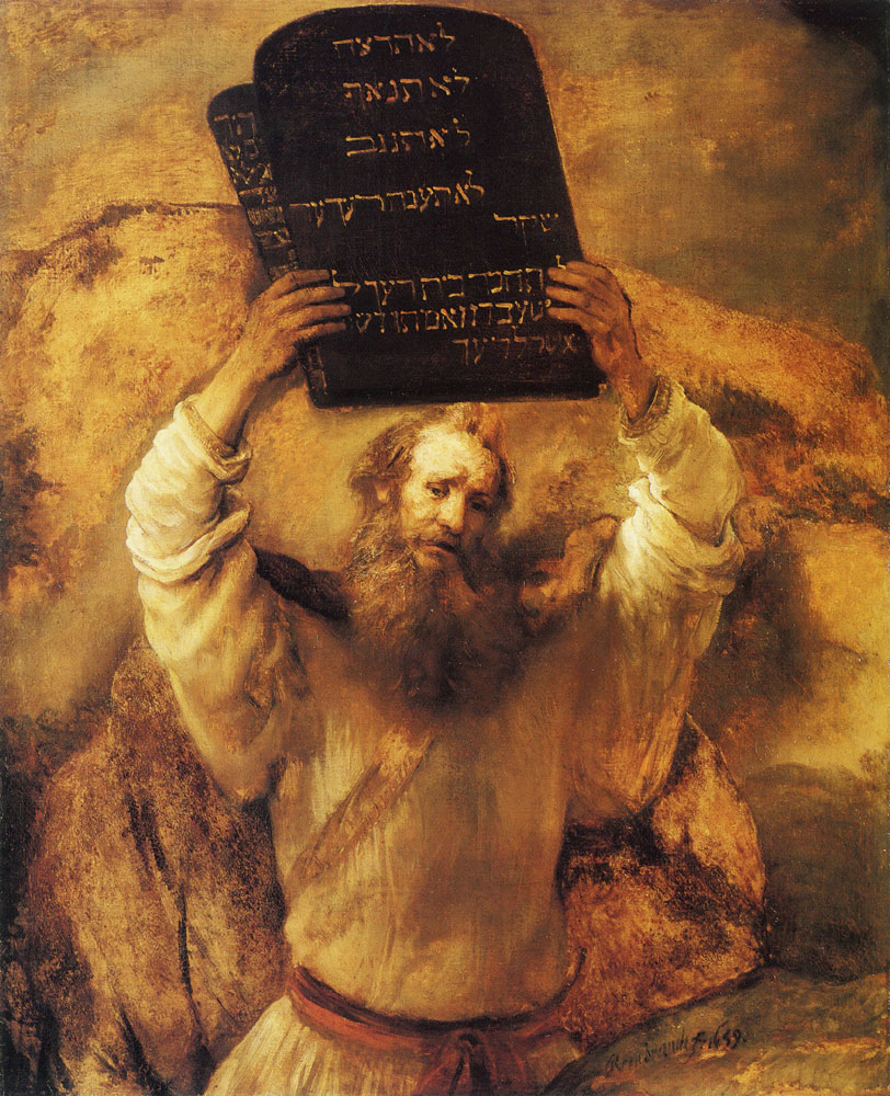 Rembrandt - Moses Breaking the Tablets of the Law