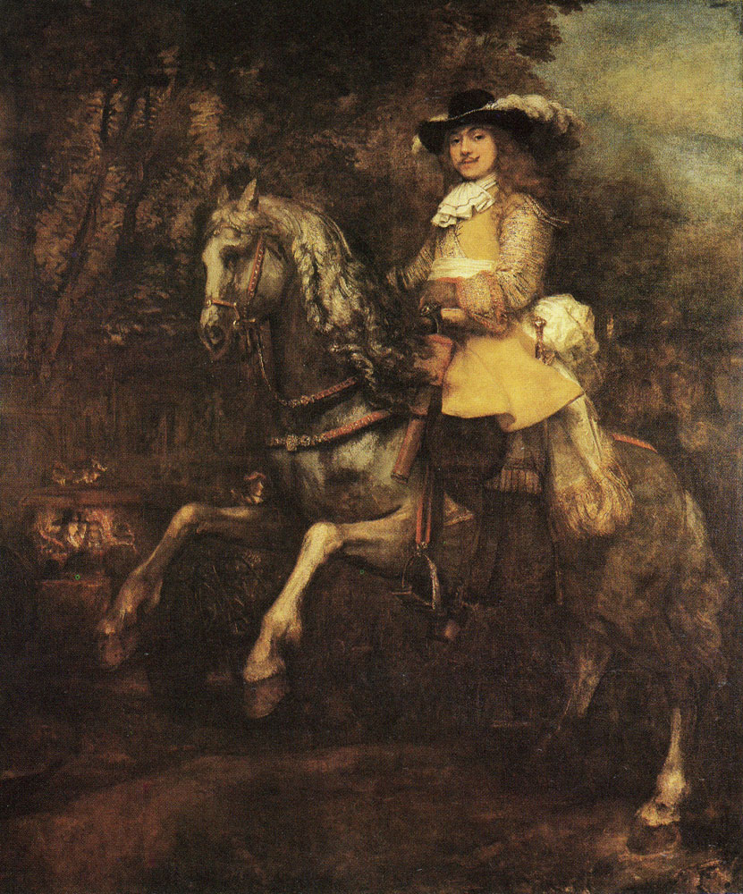 Rembrandt and assistant - Portrait of Frederick Rihel on Horseback