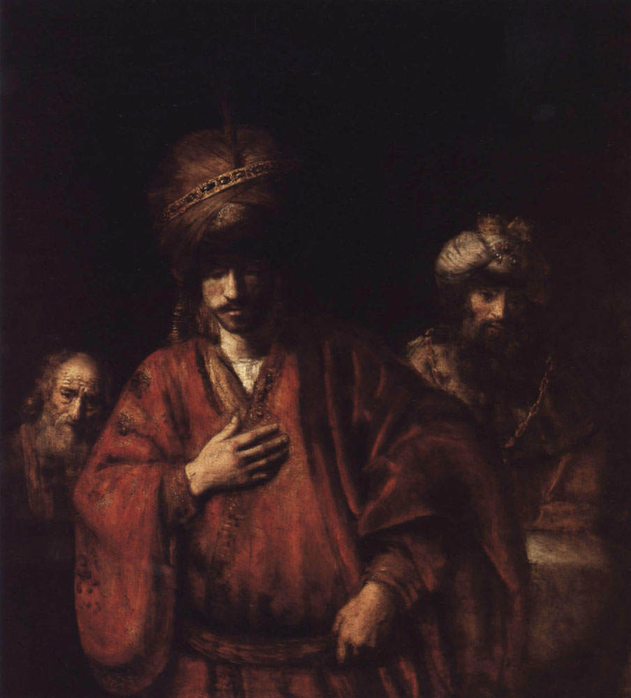 Workshop of Rembrandt - Haman Recognizes His Fate