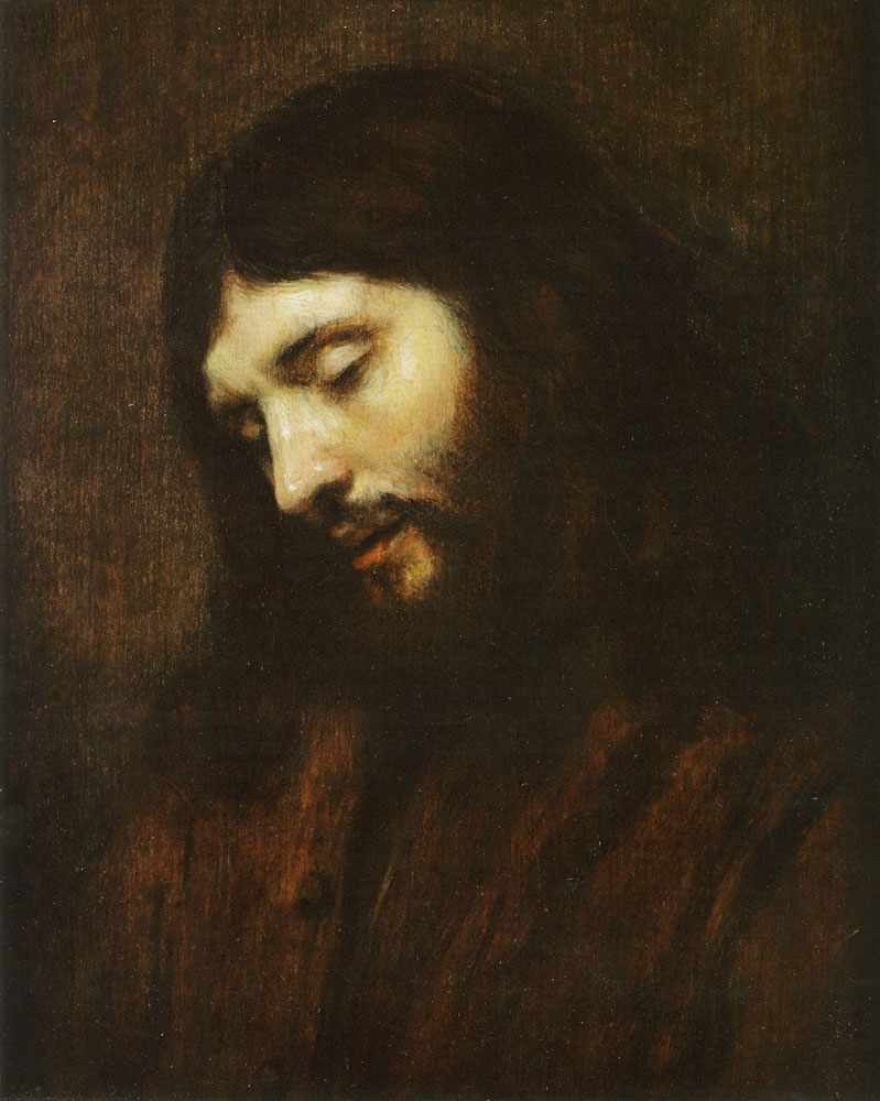 Attributed to Rembrandt and Studio - Head of Christ