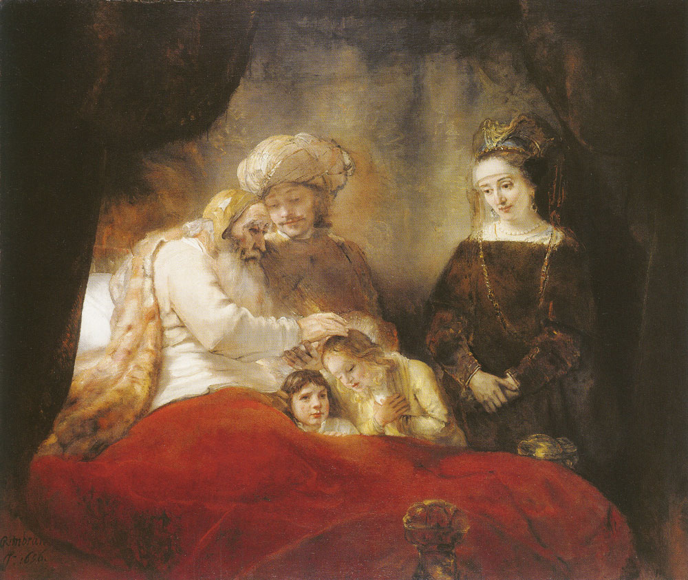 Rembrandt - Jacob Blessing Joseph's Sons