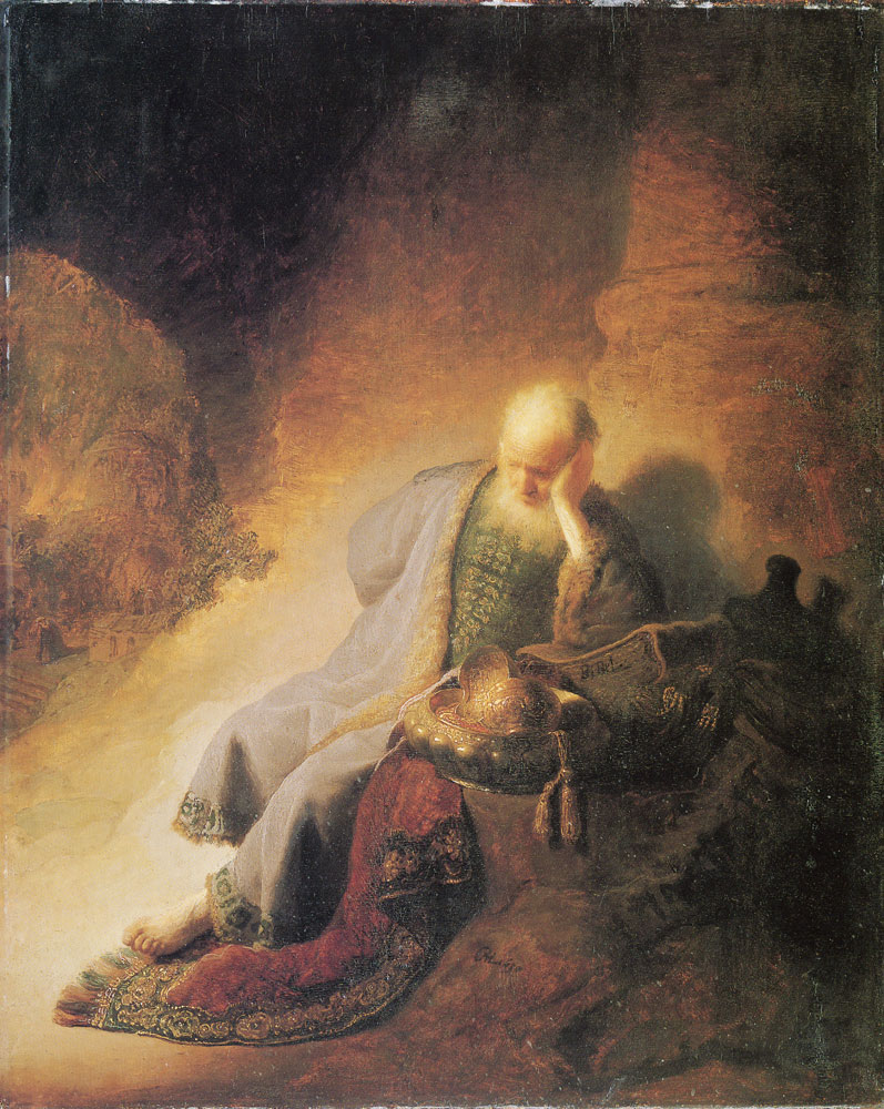 Rembrandt - Jeremiah Lamenting the Destruction of Jerusalem