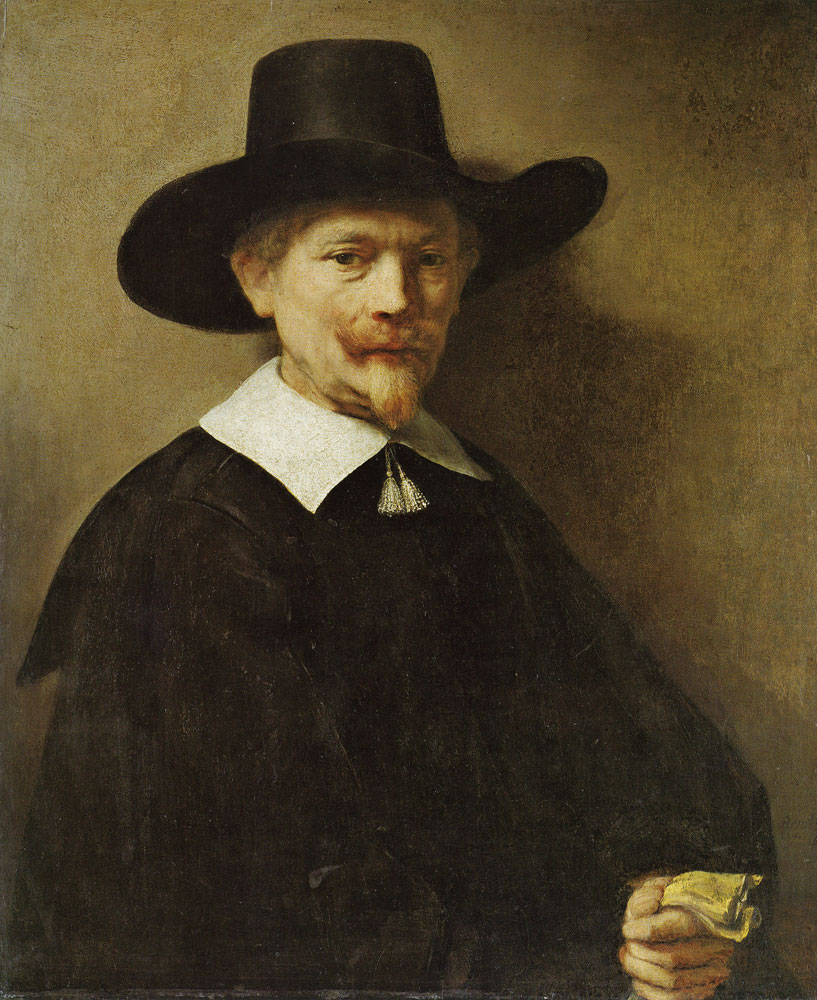 Rembrandt - Portrait of a Man Holding Gloves
