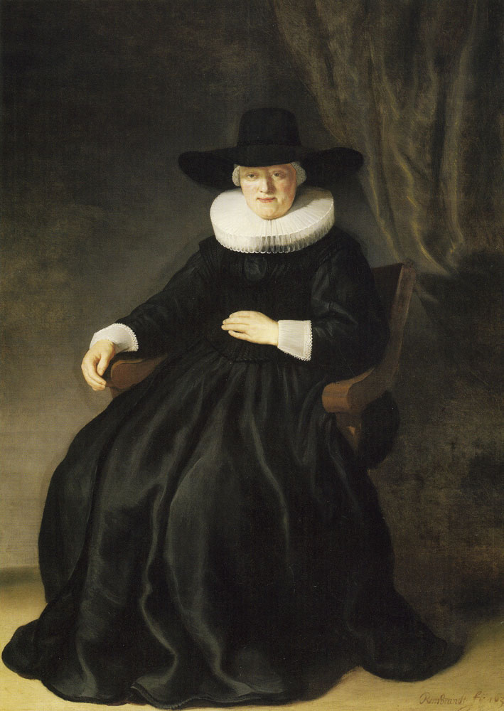 Rembrandt - Portrait of Maria Bockenolle, wife of Johannes Elison
