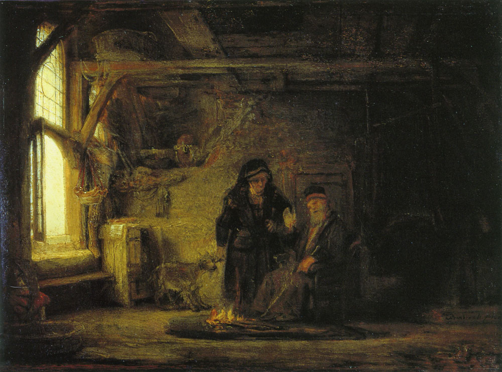 Rembrandt - Tobit and Anna with a Goat