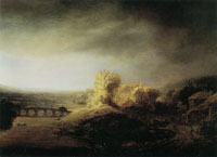 Govert Flinck Landscape with a Bridge