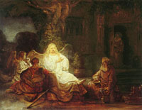 Rembrandt Abraham and the three angels