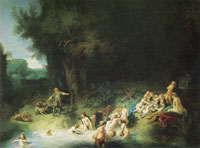 Rembrandt Diana Bathing with Her Nymphs