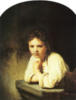 Rembrandt Girl at a Window