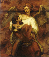 Rembrandt Jacob and the Angel