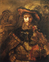 Rembrandt Man with a Falcon on His Wrist