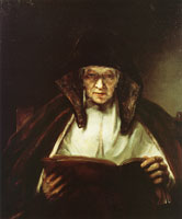 Rembrandt Old Woman Reading
