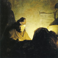 Rembrandt A Scholar by Candlelight