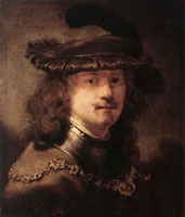 Rembrandt Self-portrait transformed into a 'tronie'