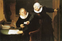 Rembrandt Portrait of the Shipbuilder Jan Rijcksen and his Wife