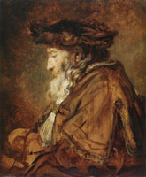 Rembrandt Oil sketch of an old man