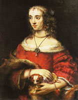 Rembrandt Portrait of a Woman with a Lapdog