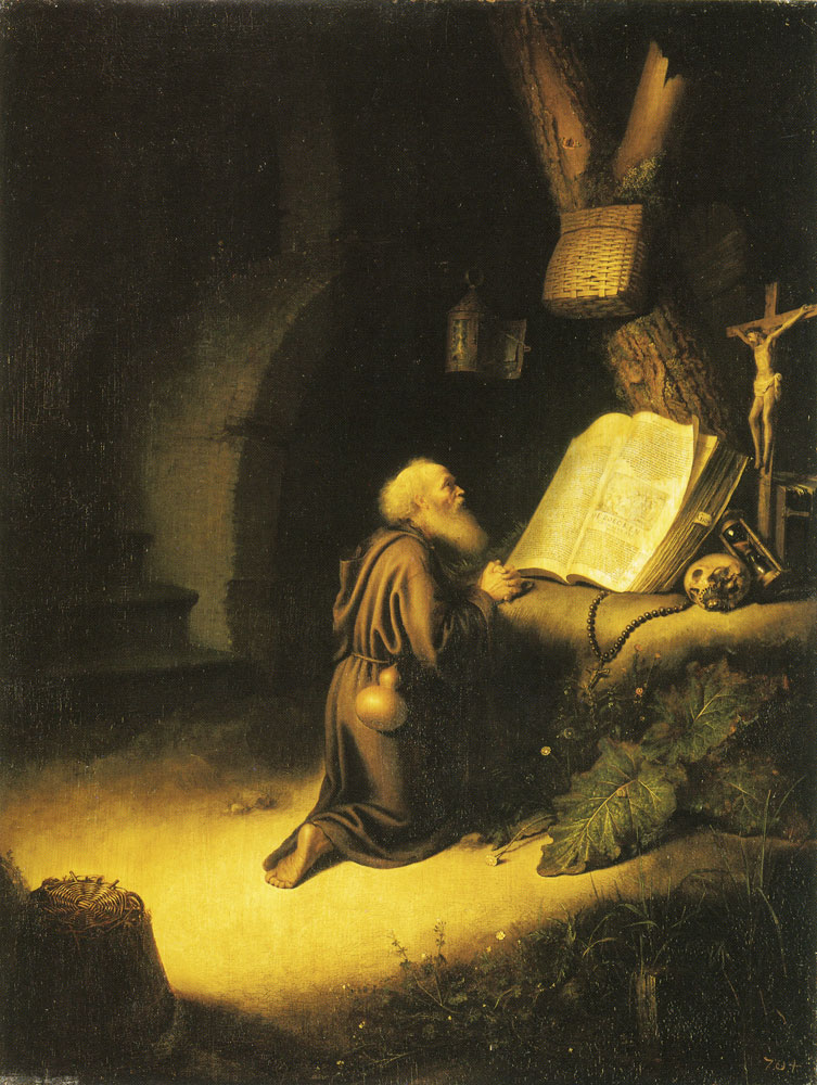 Gerard Dou - A Hermit Praying
