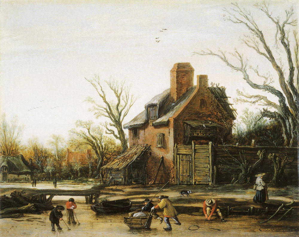 Esaias van de Velde - Winter Landscape with Farmer's House