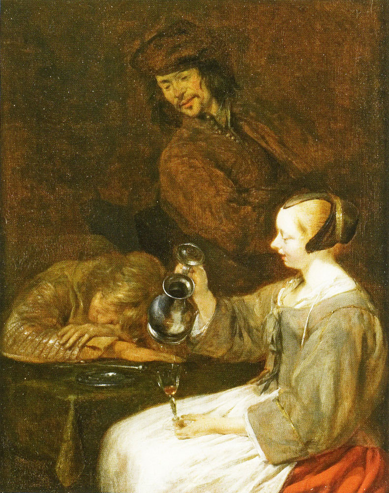 Gerard ter Borch - Tavern Scene with a Sleeping Soldier
