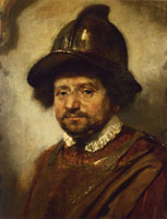 Formerly attributed to Carel Fabritius Man in a Helmet
