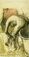 Edgar Degas Bather drying her legs