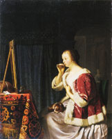 Frans van Mieris the Elder A Young Woman at her Dressing-Table