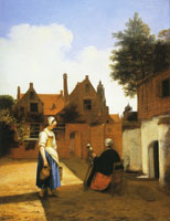Pieter de Hooch Two Women in a Courtyard