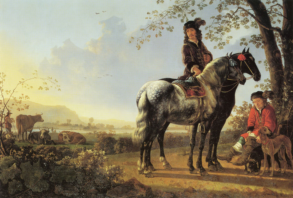 Aelbert Cuyp - Horsemen resting in a landscape