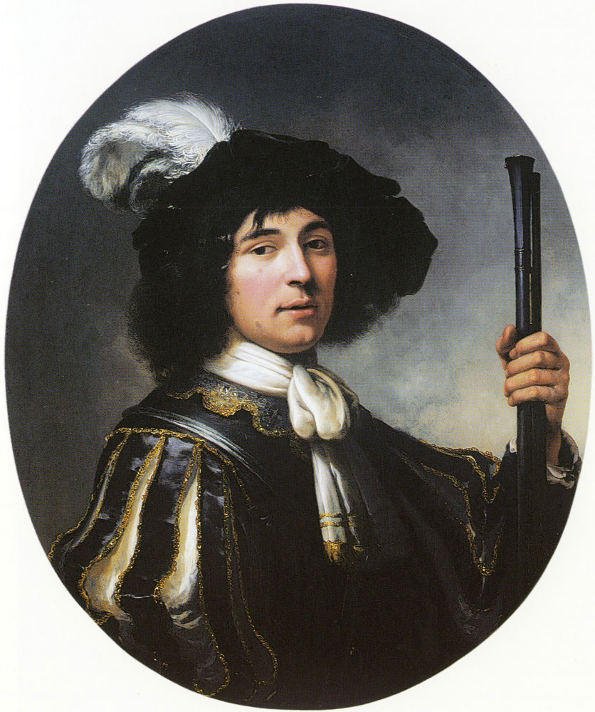 Aelbert Cuyp - Portrait of a man with a rifle