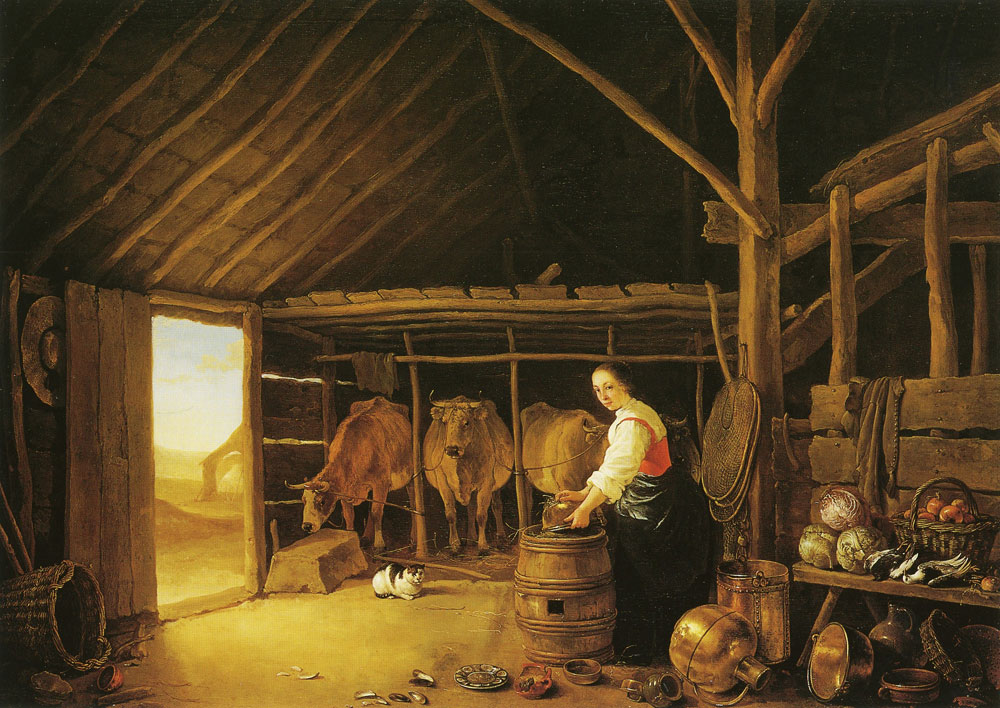 Aelbert Cuyp - Woman in a stable