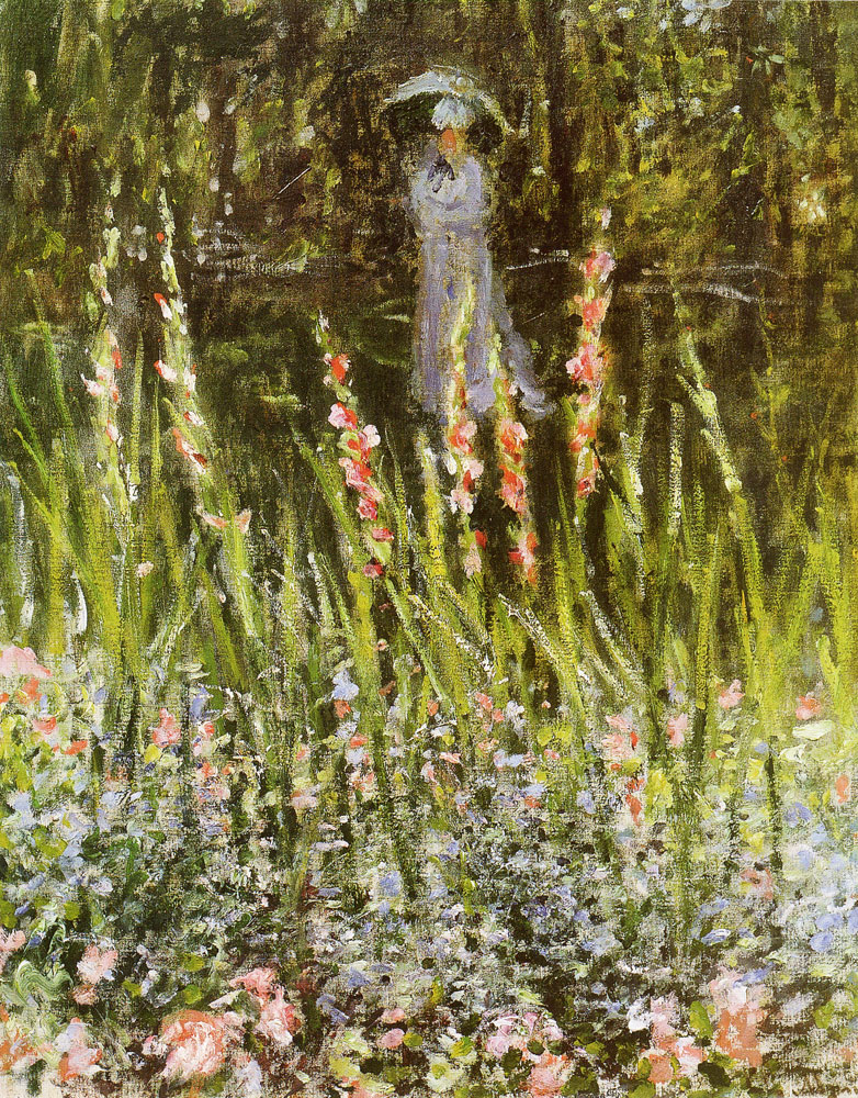 Claude Monet - Camille Monet in the garden at Argenteuil