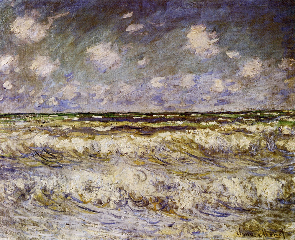 Claude Monet - Rough sea, Normandy