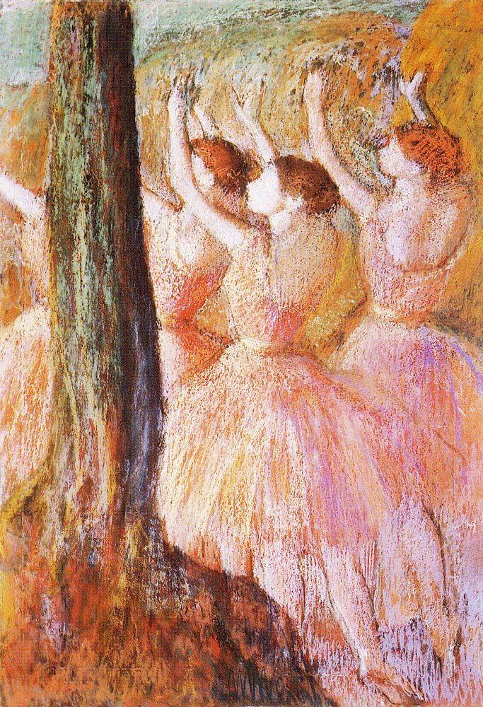 Edgar Degas - Pink dancers