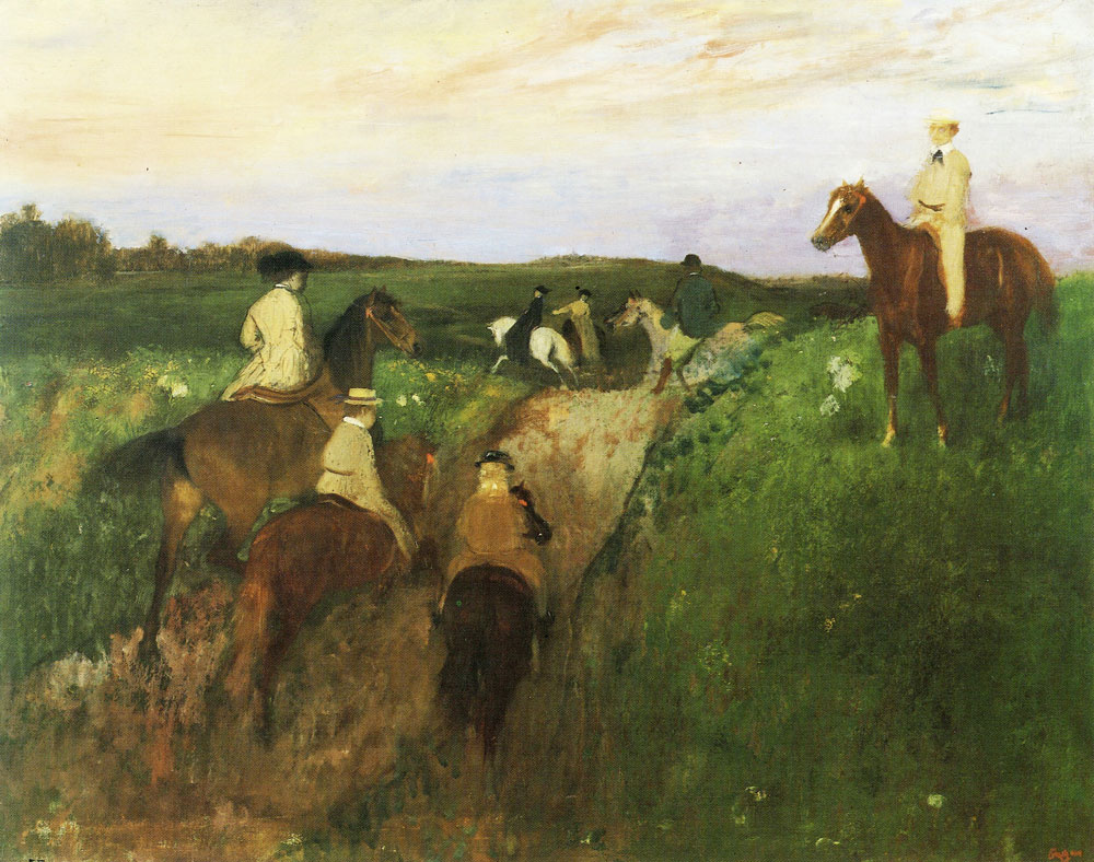 Edgar Degas - The promenade on horseback