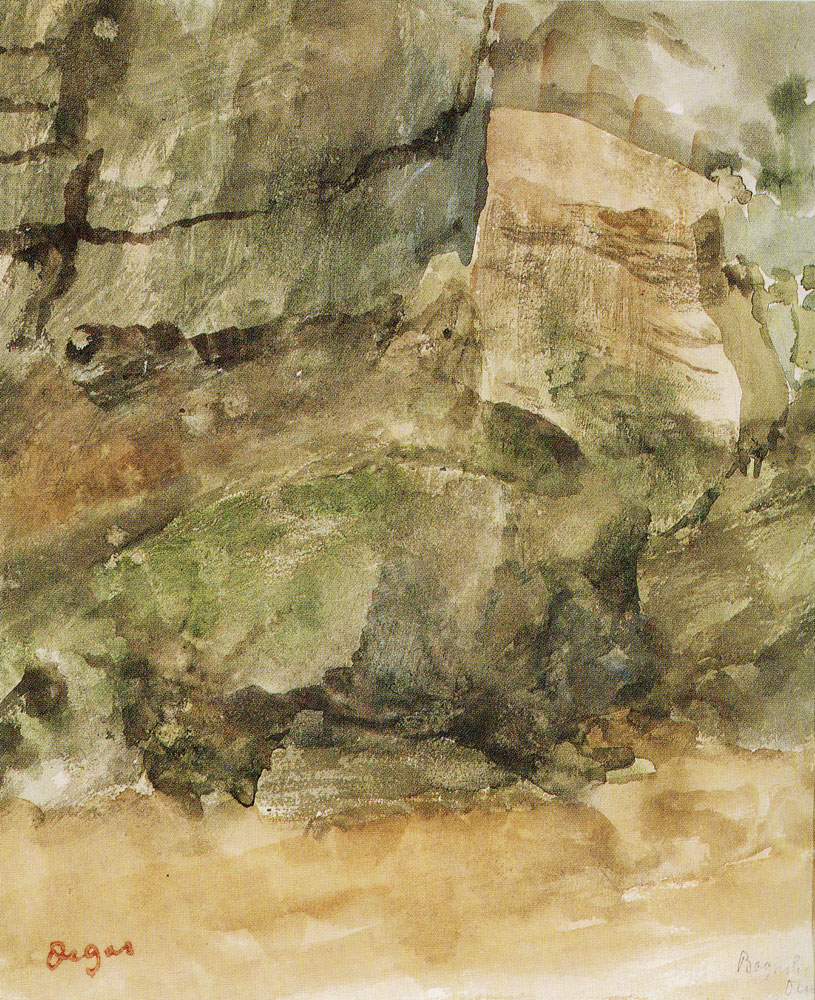Edgar Degas - Rocks in a wood at Bagnoles-de-l'Orne