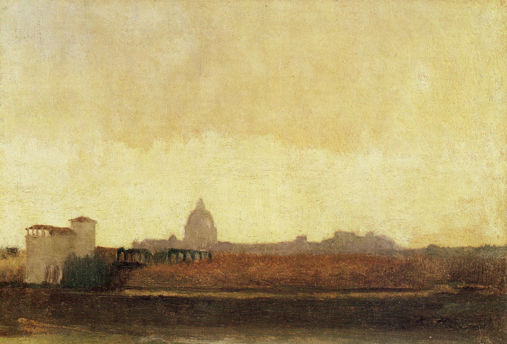 Edgar Degas - View of Rome from the banks of the Tiber