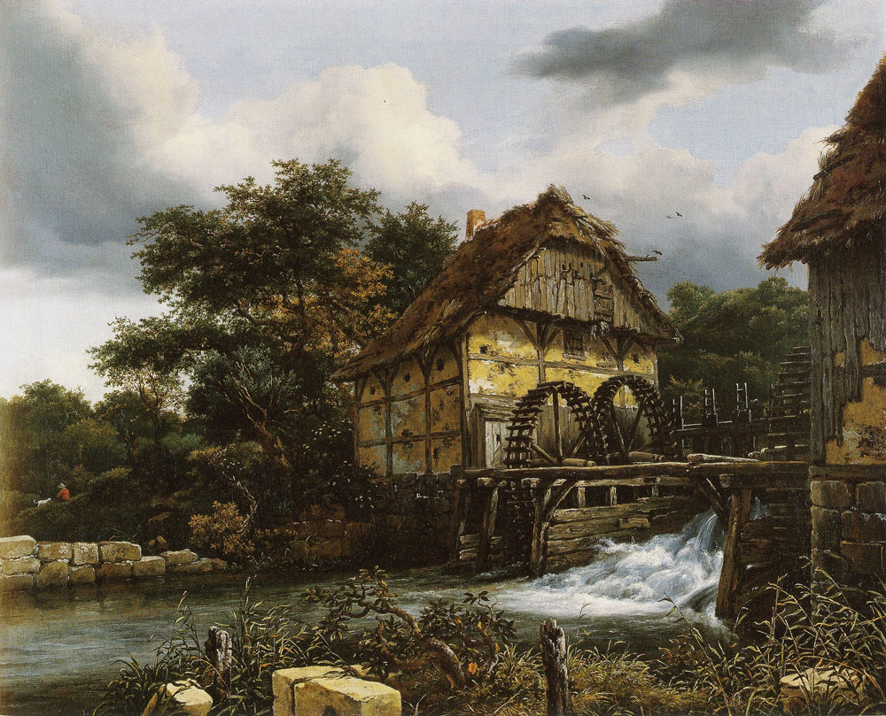 Jacob van Ruisdael - Two Water Mills and an Open Sluice