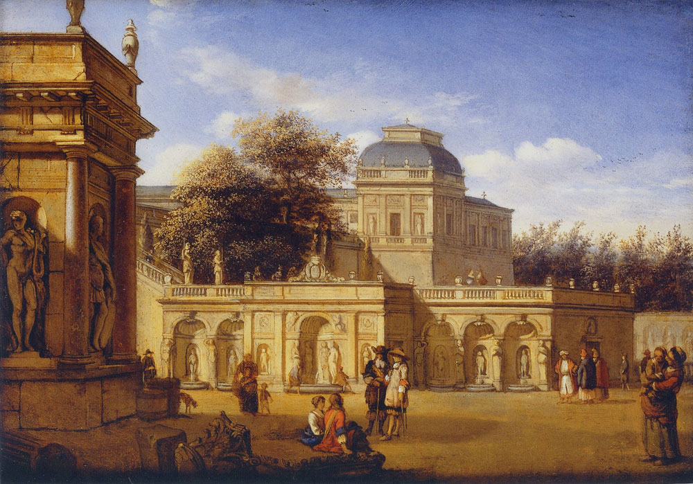 Jan van der Heyden - The Grounds of a Baroque Palace