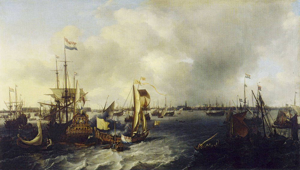 Ludolf Backhuysen - Ships before Amsterdam