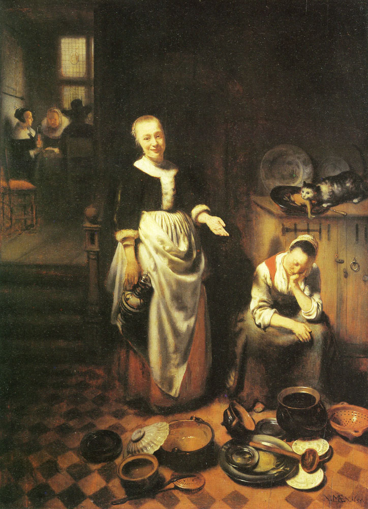 Nicolaes Maes - The idle servant