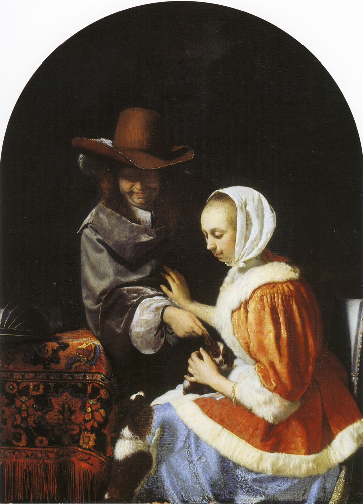 Frans van Mieris the Elder - Teasing the pet