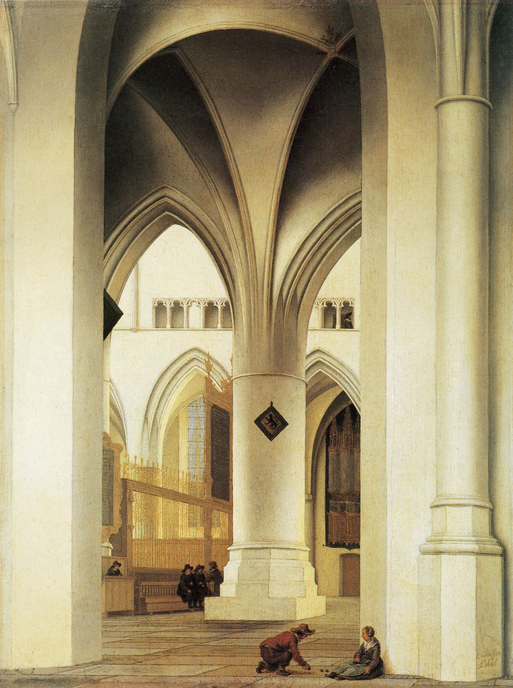 Pieter Saenredam - View of the north choir of the St. Bavokerk, Haarlem