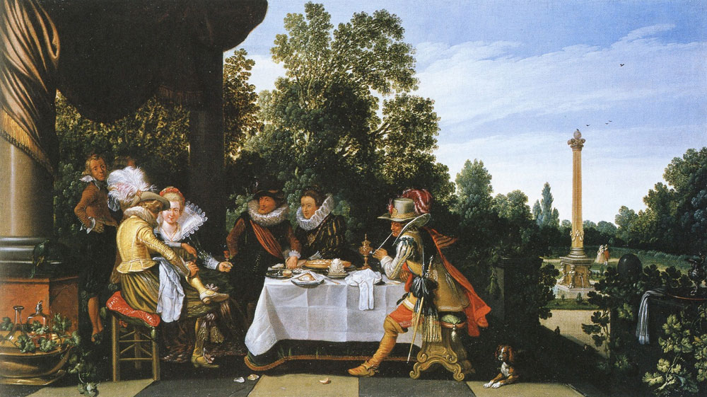 Esaias van de Velde - Merry Company Banqueting on a Terrace