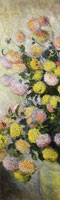 Claude Monet Vase of dahlias