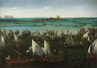 Hendrik Cornelisz. Vroom The battle on the Haarlemmermeer, 1573
