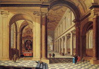 Gerard Houckgeest Interior of an imaginary catholic church in classical style