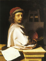 Frans van Mieris the Elder Self-portrait as a painter