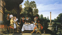 Esaias van de Velde Merry Company Banqueting on a Terrace