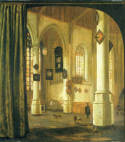 Hendrick van Vliet View of the interior of the Oude Kerk, Delft